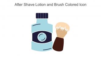 After Shave Lotion And Brush Colored Icon In Powerpoint Pptx Png And Editable Eps Format