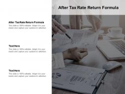 After tax rate return formula ppt powerpoint presentation professional outfit cpb