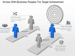 Ag Arrows With Business Peoples For Target Achievement Powerpoint Template Slide