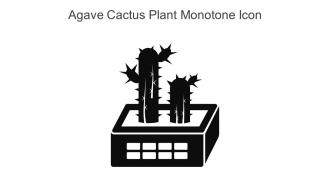 Agave Cactus Plant Monotone Icon In Powerpoint Pptx Png And Editable Eps Format
