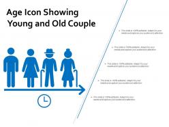 Age icon showing young and old couple