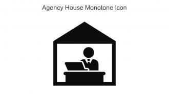 Agency House Monotone Icon In Powerpoint Pptx Png And Editable Eps Format