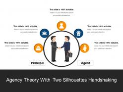 Agency theory with two silhouette handshaking