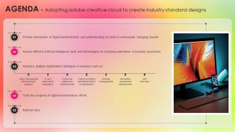 AGENDA Adopting Adobe Creative Cloud To Create Industry TC SS