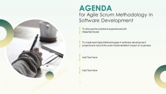 Agenda Agile Scrum Methodology In Software Development Ppt Slides