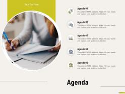 Agenda attention m677 ppt powerpoint presentation model themes