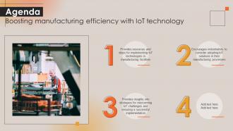 Agenda Boosting Manufacturing Efficiency With IoT Technology