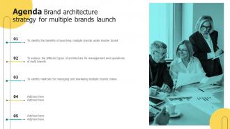 Agenda Brand Architecture Strategy For Multiple Brands Launch Ppt Microsoft
