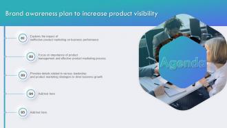 Agenda Brand Awareness Plan To Increase Product Visibility