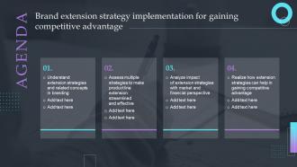 Agenda Brand Extension Strategy Implementation For Gaining Competitive Advantage