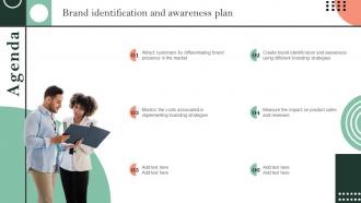 Agenda Brand Identification And Awareness Plan Ppt Slides Example