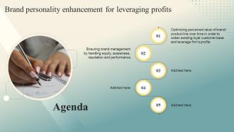 Agenda Brand Personality Enhancement For Leveraging Profits