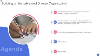 Agenda Building An Inclusive And Diverse Organization