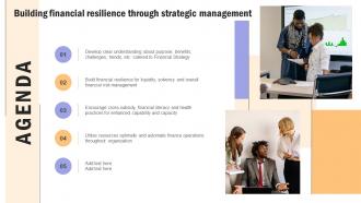 Agenda Building Financial Resilience Through Strategic Management MKT SS V