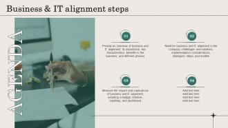Agenda Business And IT Alignment Steps Ppt Powerpoint Presentation Diagram
