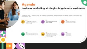 Agenda Business Marketing Strategies To Gain New Customers Mkt Ss V