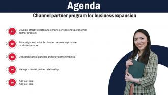 Agenda Channel Partner Program For Business Expansion Strategy SS V