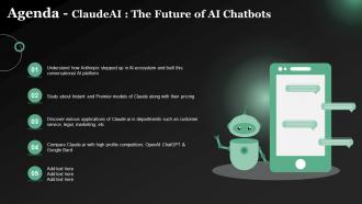 Agenda ClaudeAI The Future Of AI Chatbots AI SS V