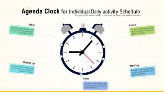 Agenda Clock For Individual Daily Activity Schedule