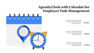 Agenda clock with calendar for employee task management