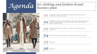Agenda Clothing And Fashion Brand Business Plan BP SS