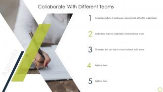 Agenda Collaborate With Different Teams Ppt Powerpoint Presentation Gallery Grid