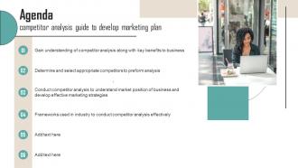 Agenda Competitor Analysis Guide To Develop Marketing Plan MKT SS V