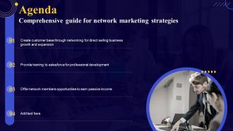 Agenda Comprehensive Guide For Network Marketing Strategies Ppt File Infographic Template