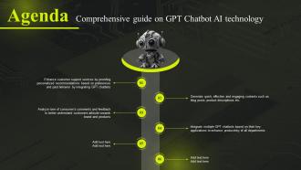 Agenda Comprehensive Guide On GPT Chatbot Ai Technology ChatGPT SS