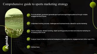 Agenda Comprehensive Guide To Sports Marketing Strategy Ppt Professional