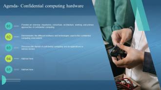 Agenda Confidential Computing Hardware Ppt Ideas Infographic Template