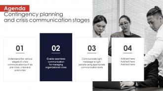 Agenda Contingency Planning And Crisis Communication Stages