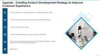 Agenda creating product development strategy to improve customer experience
