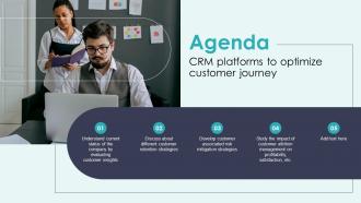 Agenda CRM Platforms To Optimize Customer Journey Ppt Ideas Graphics Template