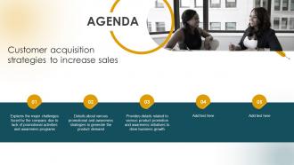 Agenda Customer Acquisition Strategies To Increase Sales Ppt Inspiration