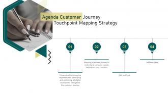 Agenda Customer Journey Touchpoint Mapping Strategy Ppt Powerpoint Presentation File Show