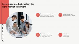 Agenda Customized Product Strategy For Niche Market Customers Ppt Slides