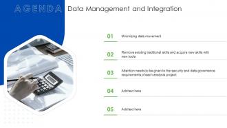 Agenda Data Management And Integration Ppt Show Graphics Download