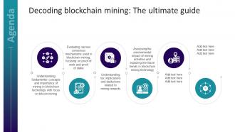Agenda Decoding Blockchain Mining The Ultimate Guide BCT SS V