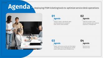Agenda Deploying ITSM Ticketing Tools To Optimize Service Desk Operations