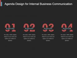 Agenda design for internal business communication example of ppt