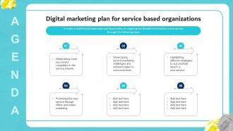 Agenda Digital Marketing Plan For Service Based Organizations