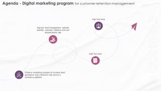 Agenda Digital Marketing Program For Customer Retention Management