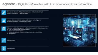 Agenda Digital Transformation With Ai To Boost Operational Automation Dt Ss