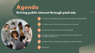 Agenda Driving Public Interest Through Paid Ads MKT SS V