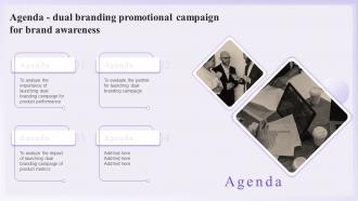 Agenda Dual Branding Promotional Campaign For Brand Awareness