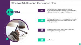 Agenda Effective B2b Demand Generation Plan