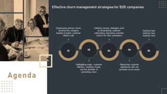 Agenda Effective Churn Management Strategies For B2B Companies