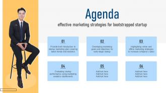 Agenda Effective Marketing Strategies For Bootstrapped Startup Strategy SS V