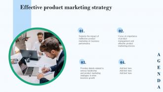 Agenda Effective Product Marketing Strategy Ppt Powerpoint Presentation File Inspiration